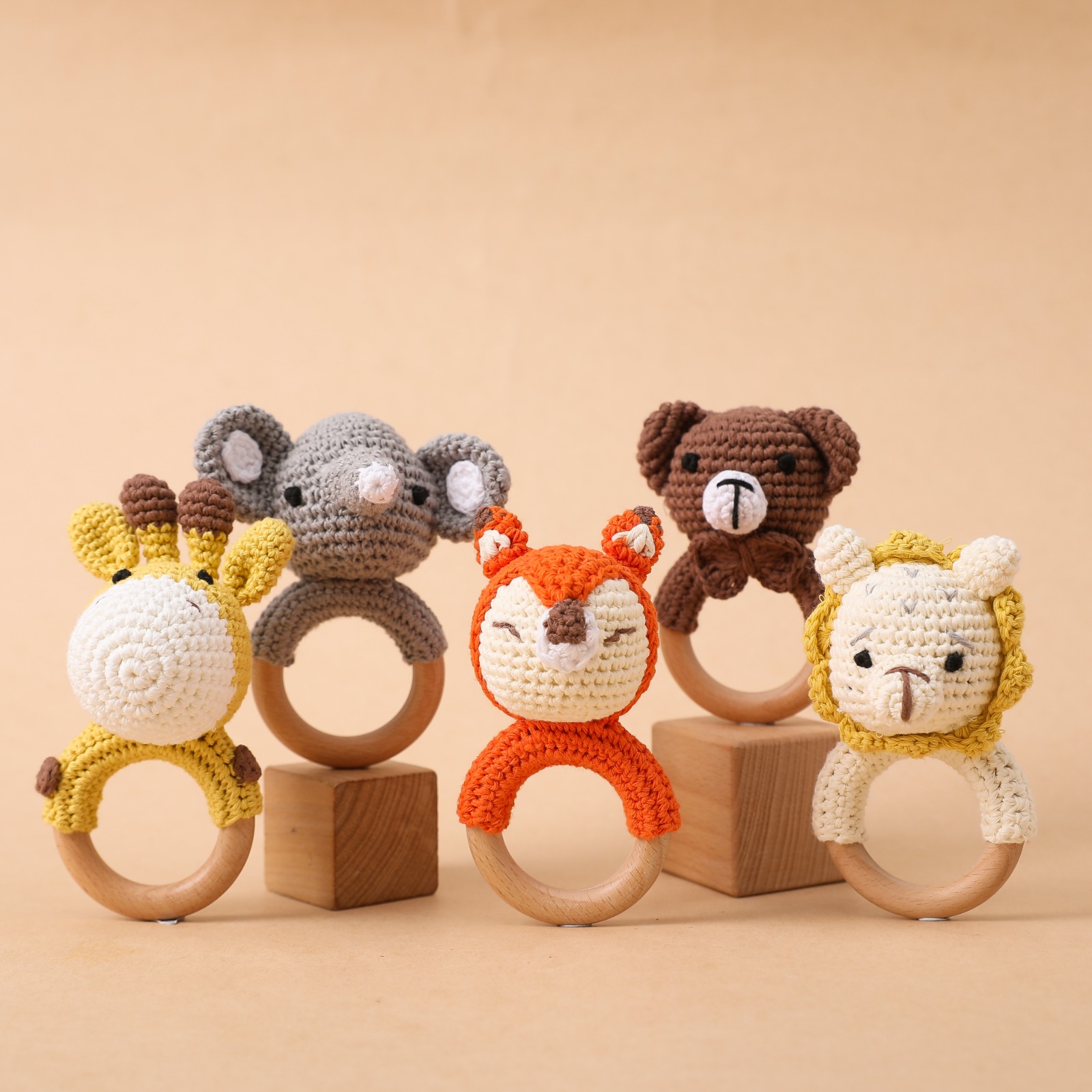 Baby Nursery Music - Wooden Baby Crib Mobile Rattle, Bee-Themed