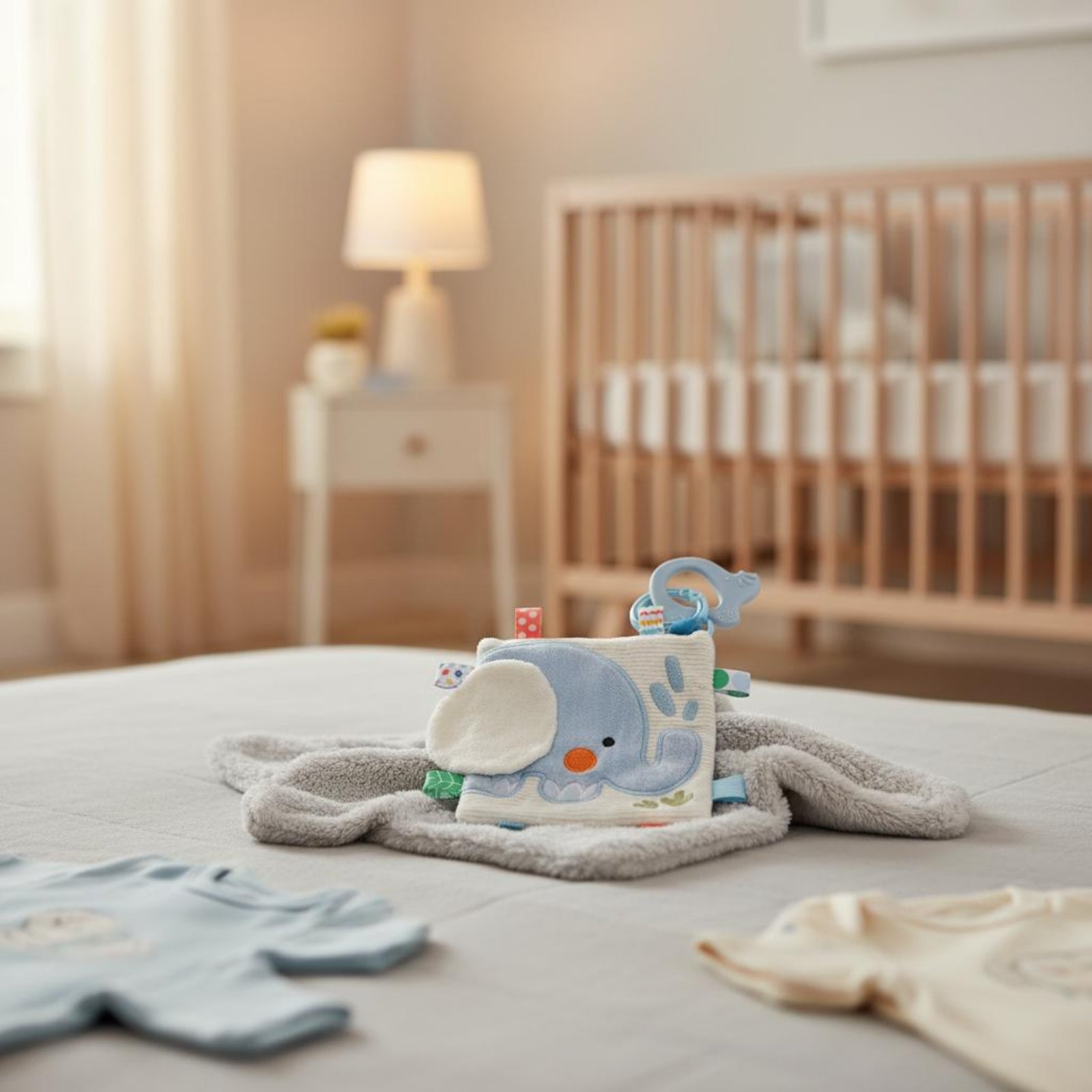 Baby Nursery Gender Neutral - Elephant Lovey Toy Ultra-Soft Elephant Comfort