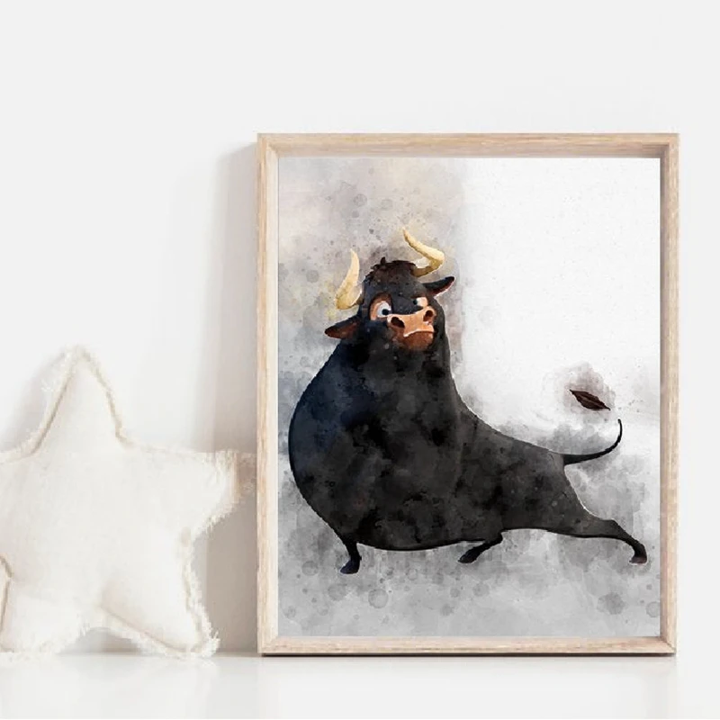 Baby Nursery Prints - Ferdinand Bull Canvas Art Poster Prints