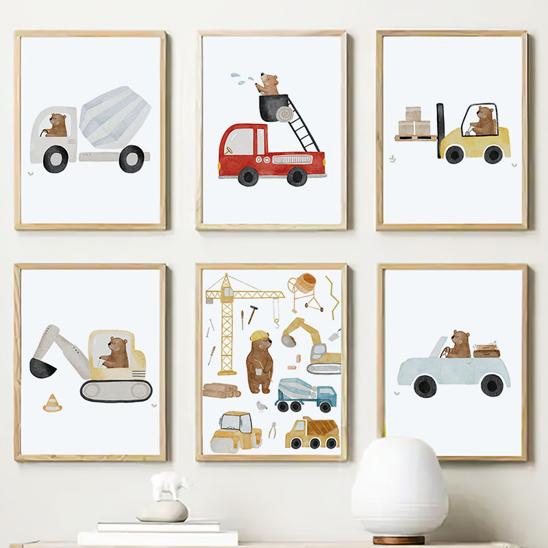 Baby Nursery Prints - Nursery Wall Art Children's Prints Cartoon