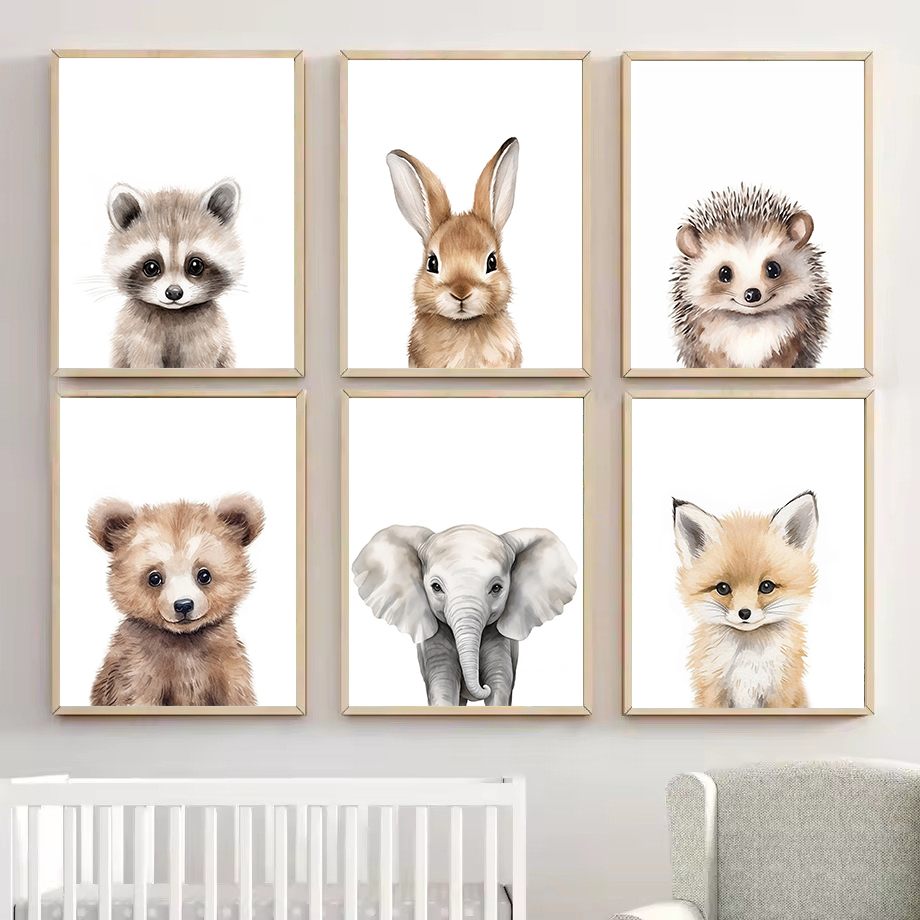 1PC Watercolour Woodland Fores - Baby Nursery Prints ulasan dan harga