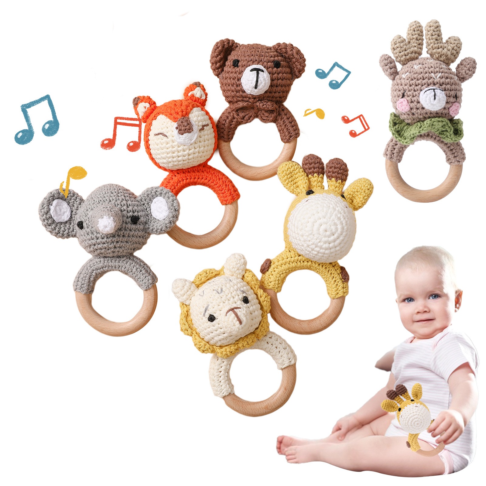 Wooden Baby Crib Mobile Rattle - Baby Nursery Music ulasan dan harga