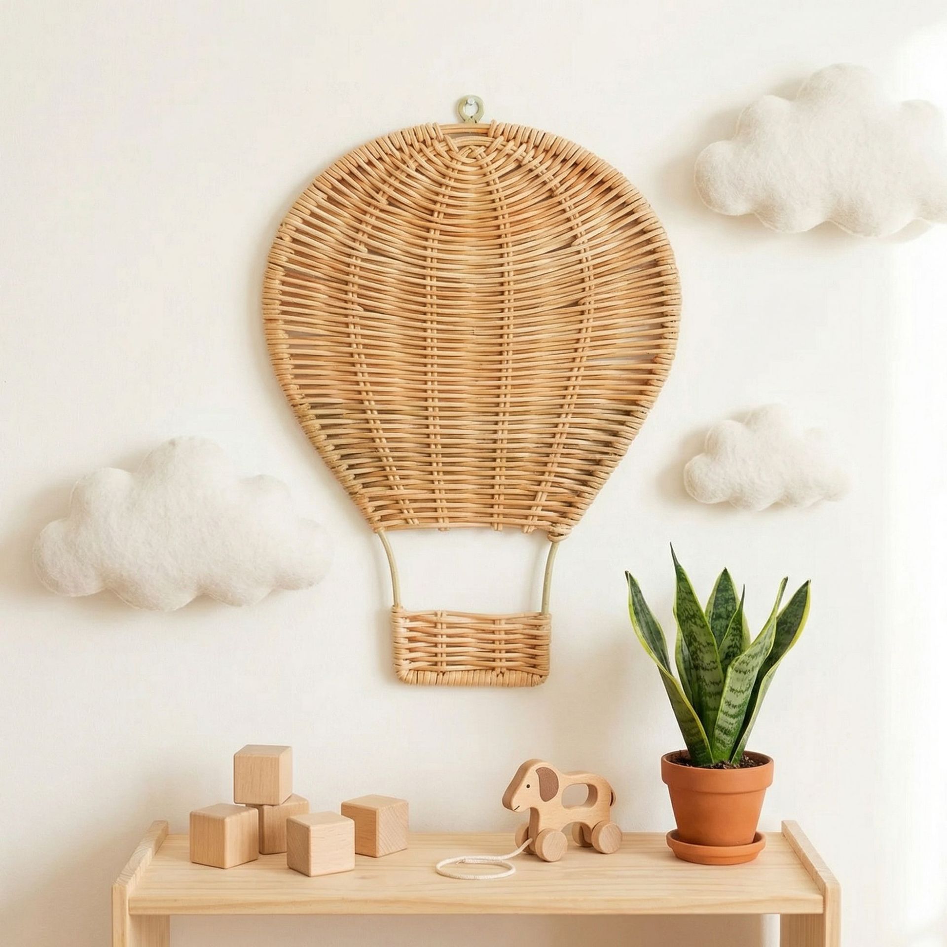 Handmade Rattan Woven Hot Air  - Baby Nursery Hot Air Balloon ulasan dan harga