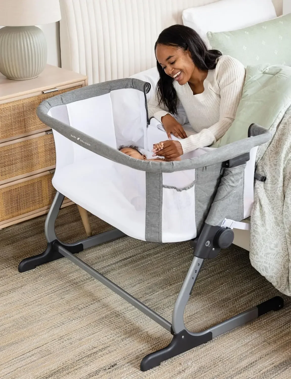 Bedside Sleeper Bassinet 6 Pos - Bassinet Bedside Sleeper ulasan dan harga