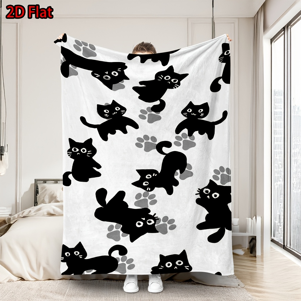 Cute Cat Print Blanket Throw C - Baby Nursery Ideas Girl ulasan dan harga