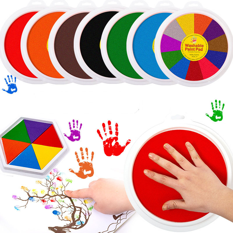 5 Large Round Craft Ink Pads N - Footprint Ink Kit ulasan dan harga