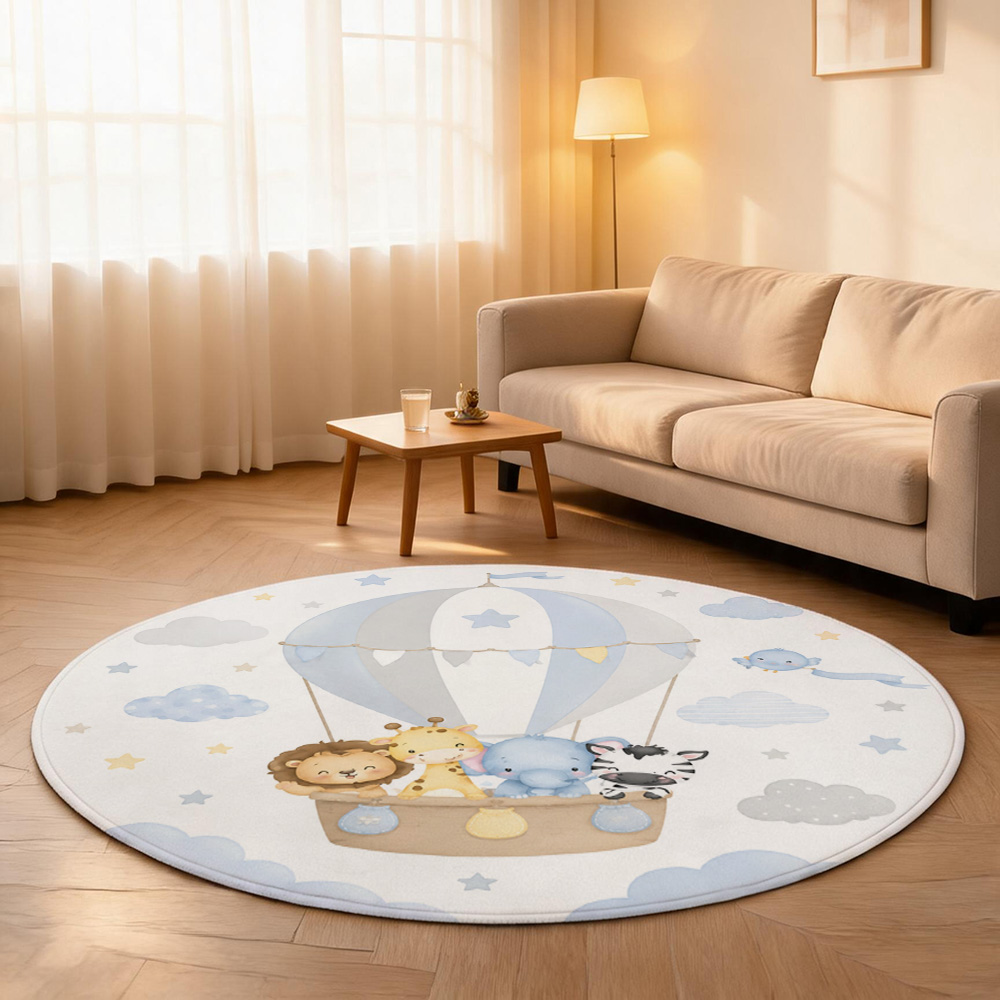Cute Safari Animals Hot Air Ba - Baby Nursery Hot Air Balloon ulasan dan harga