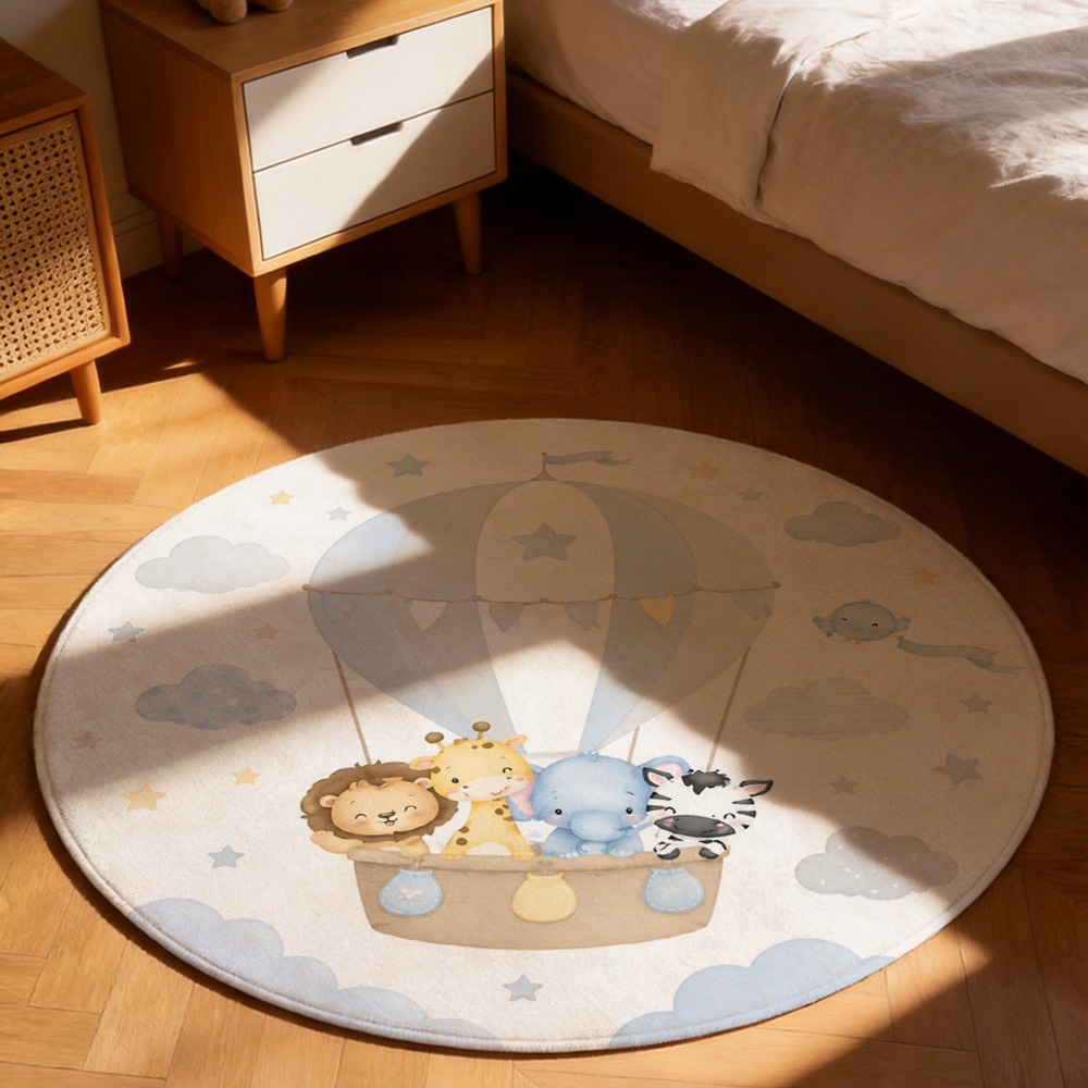 Cute Safari Animals Hot Air Ba - Baby Nursery Hot Air Balloon ulasan dan harga