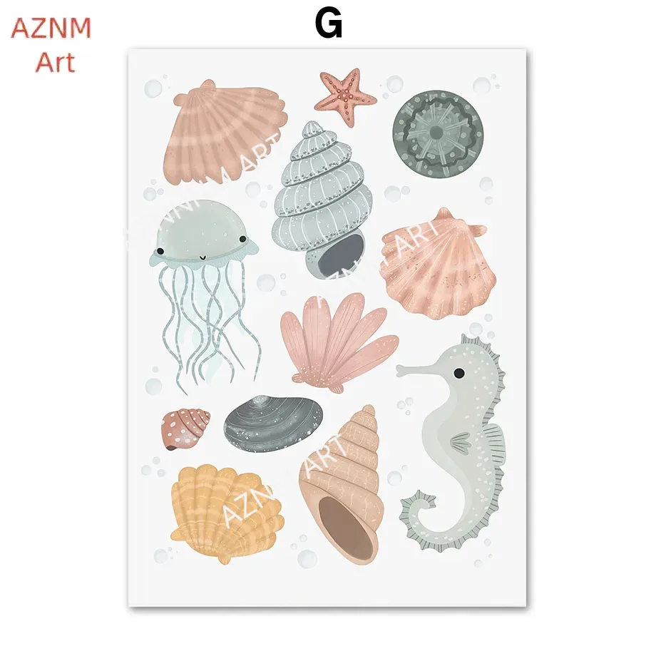 Under the Sea Nursery Wall Art - Baby Nursery Gender Neutral ulasan dan harga