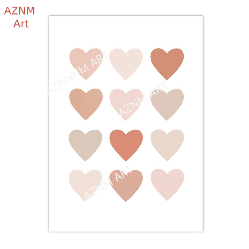 1/3PCS ，Cartoon Heart Rainbow  - Baby Nursery Prints ulasan dan harga