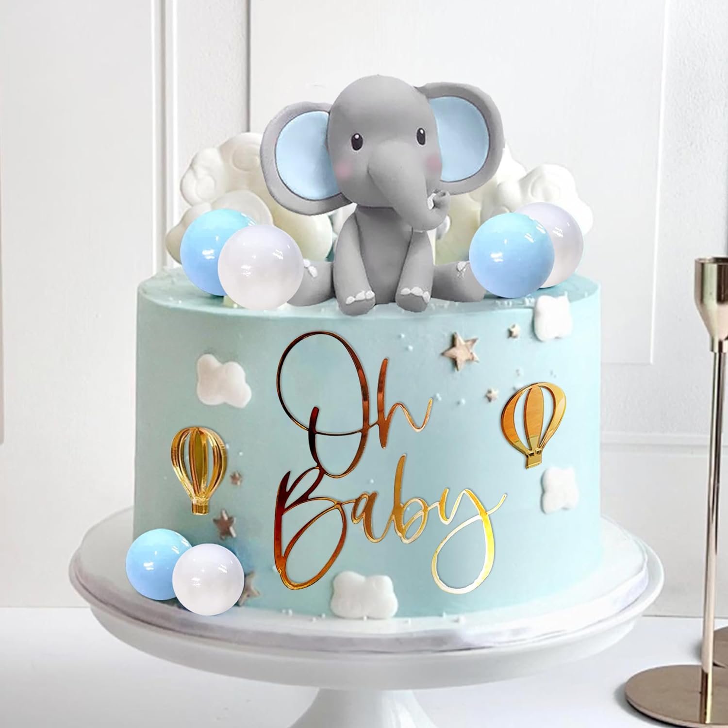 Elephant Cake Decoration Baby  - Baby Nursery Hot Air Balloon ulasan dan harga