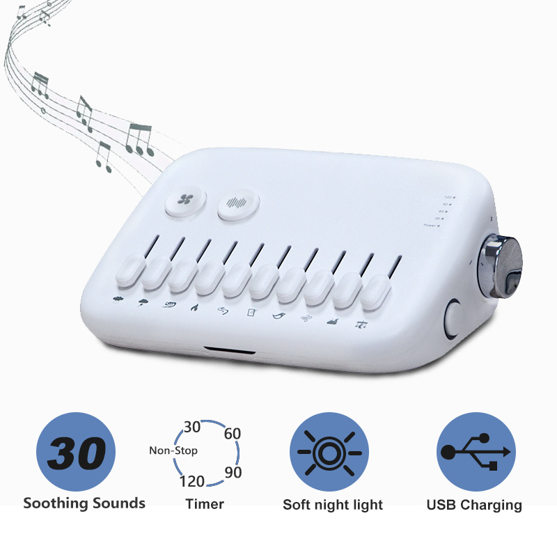White Noise Machine USB Rechar - Baby Sound Machine White ulasan dan harga