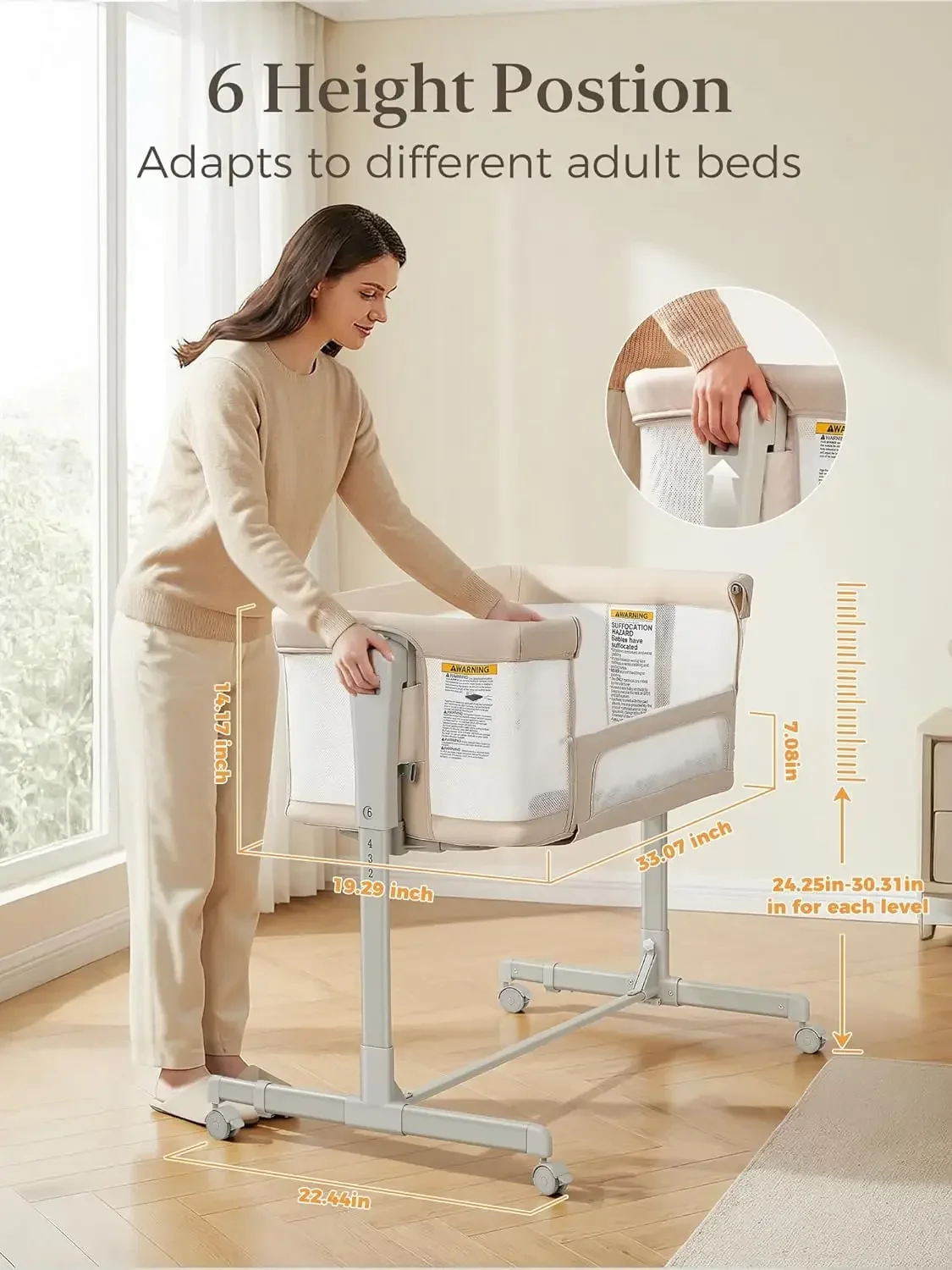 Baby Bassinet Bedside Sleeper  - Bassinet Bedside Sleeper ulasan dan harga