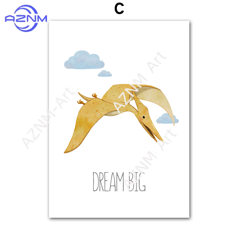 1PC/6PCS Dinosaur Inspirationa - Baby Nursery Quotes Wall Art ulasan dan harga