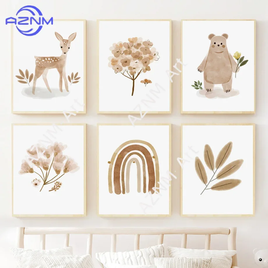 Boho Nursery Wall Art Canvas - - Baby Nursery Wall Art ulasan dan harga
