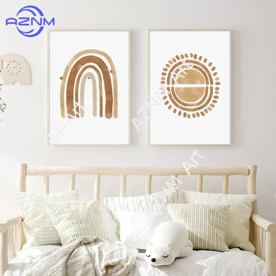 Boho Nursery Wall Art Canvas - - Baby Nursery Wall Art ulasan dan harga