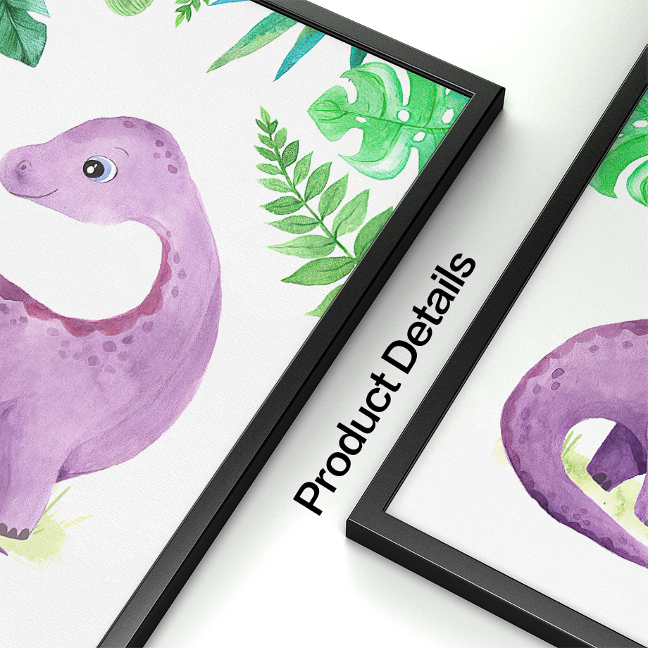 Watercolor Cute Cartoon Dinosa - Baby Nursery Gender Neutral ulasan dan harga