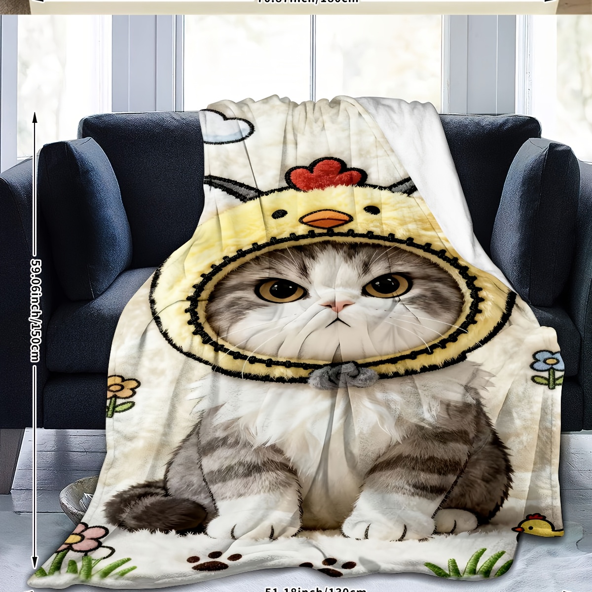 Ultra Soft Cat Cartoon Fleece  - Baby Nursery In Hospital ulasan dan harga