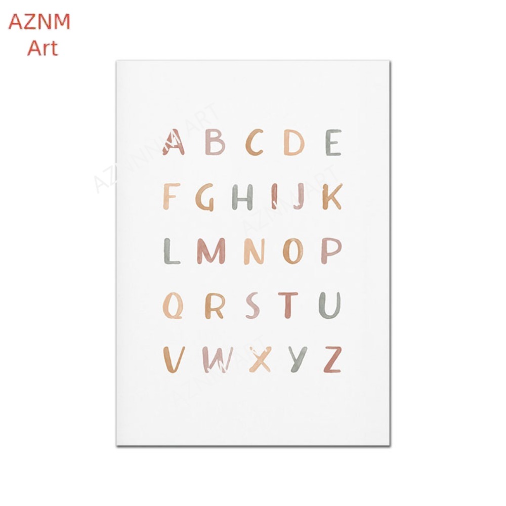 1/3PCS ，Poster Custom ABC 123  - Baby Nursery Prints ulasan dan harga