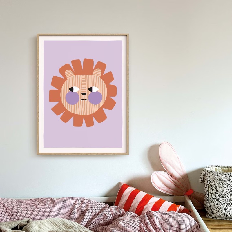 Cartoon Cute Animals Illustrat - Baby Nursery Wall Art ulasan dan harga