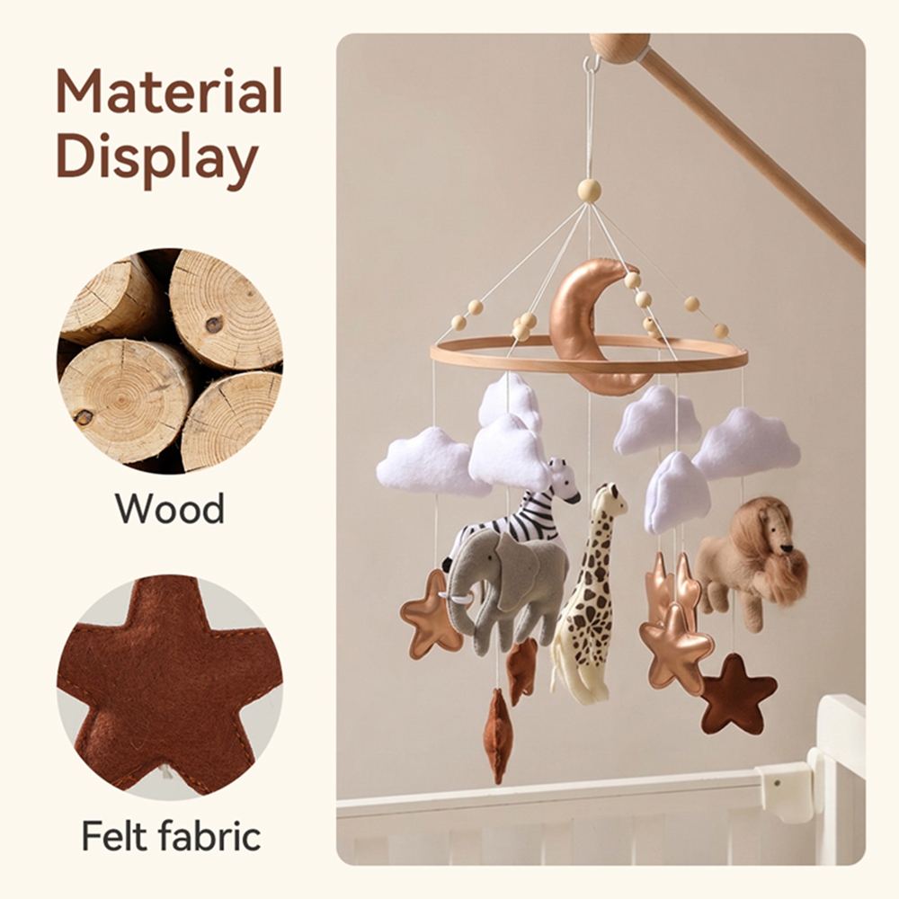 Wooden Bed Bell Baby Crib Mobi - Baby Nursery Music ulasan dan harga