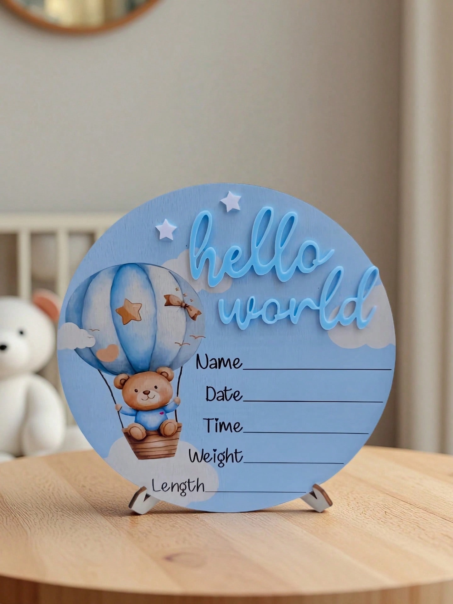 Baby Bear Hot Air Balloon Memo - Baby Nursery Hot Air Balloon ulasan dan harga