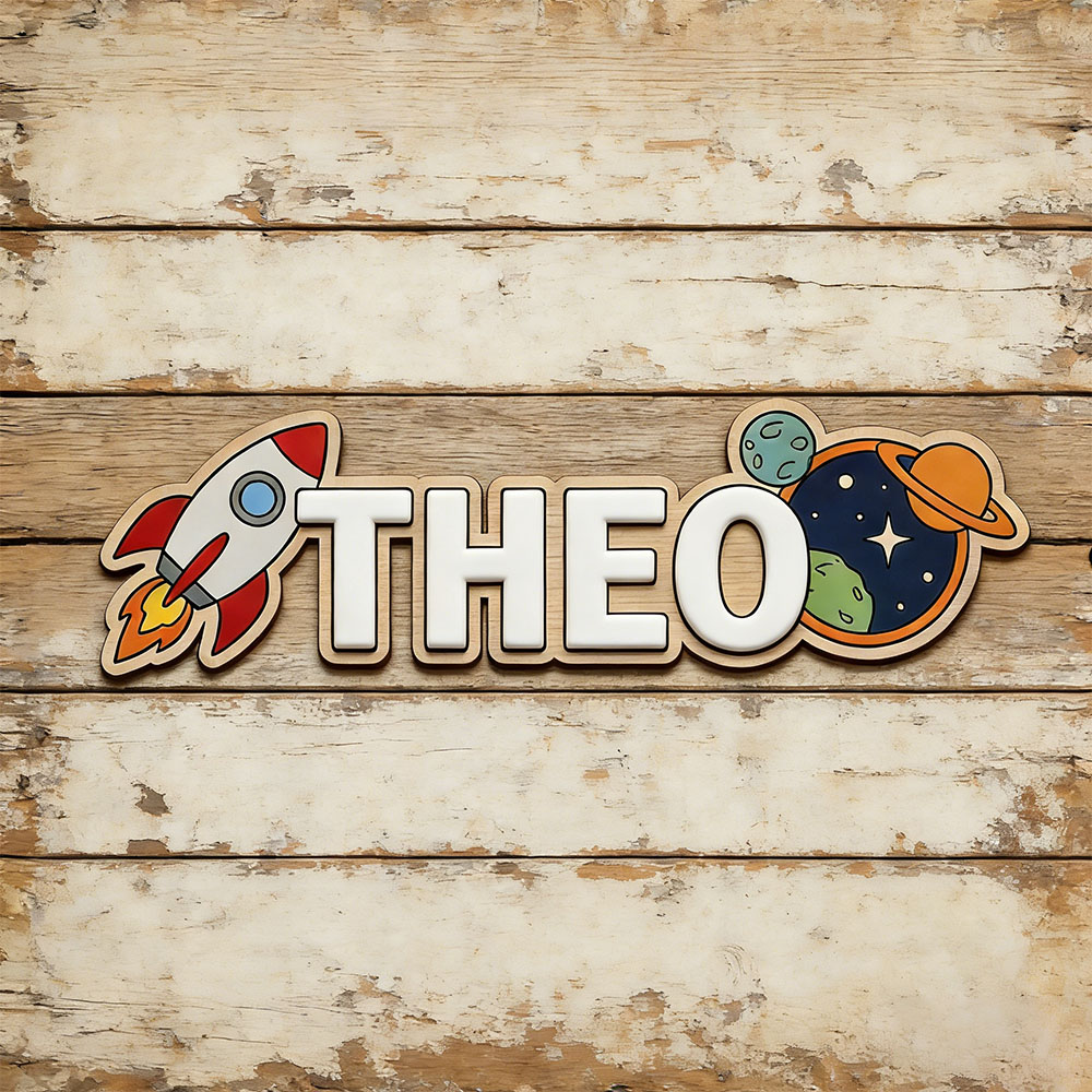 Personalized Space Rocket Name - Baby Nursery Room ulasan dan harga