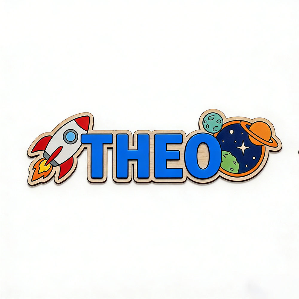Personalized Space Rocket Name - Baby Nursery Room ulasan dan harga