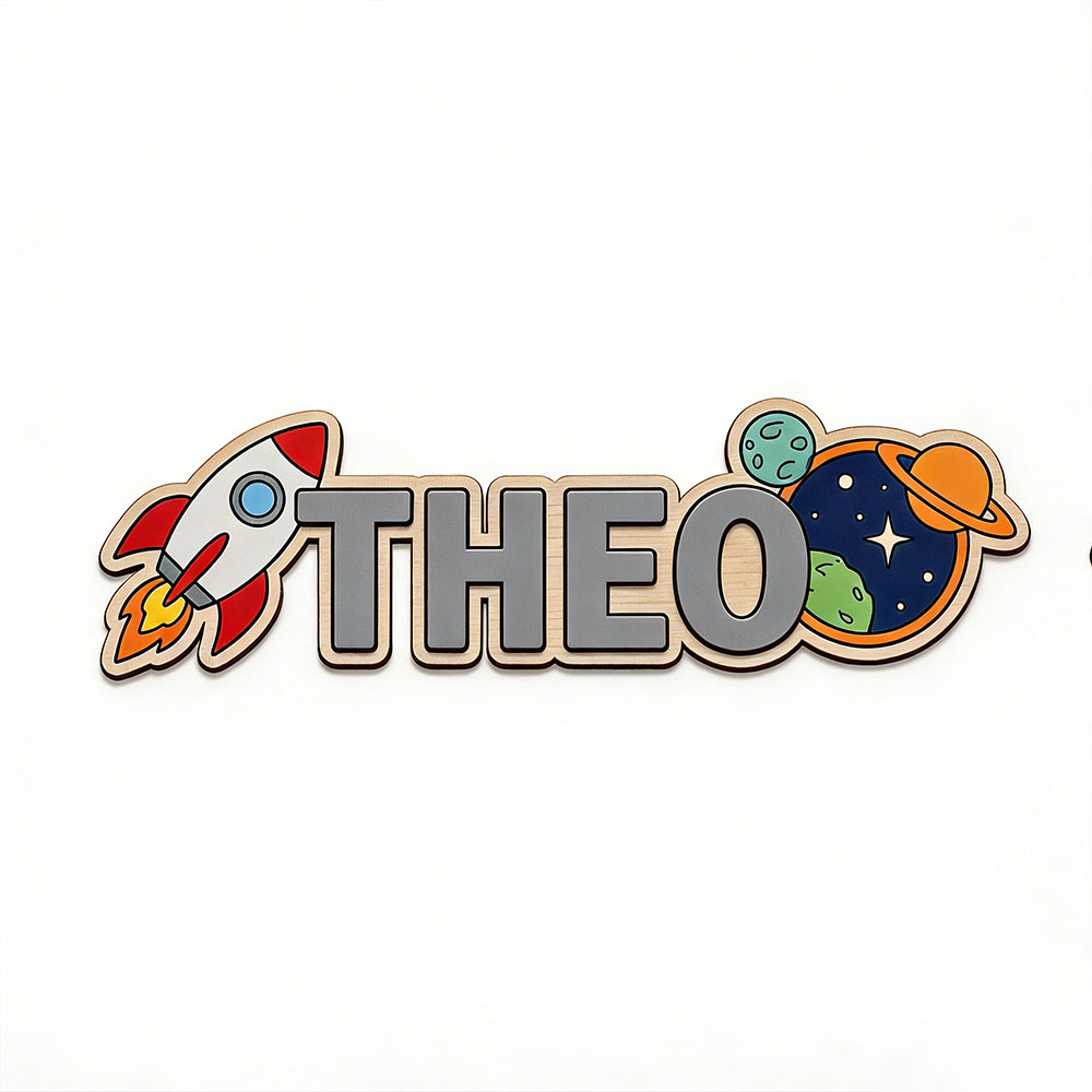Personalized Space Rocket Name - Baby Nursery Room ulasan dan harga