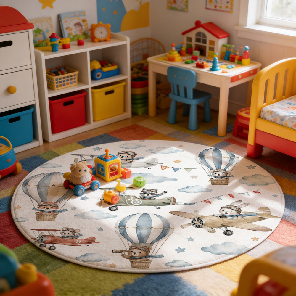 Cute Cartoon Airplane and Hot  - Baby Nursery Hot Air Balloon ulasan dan harga