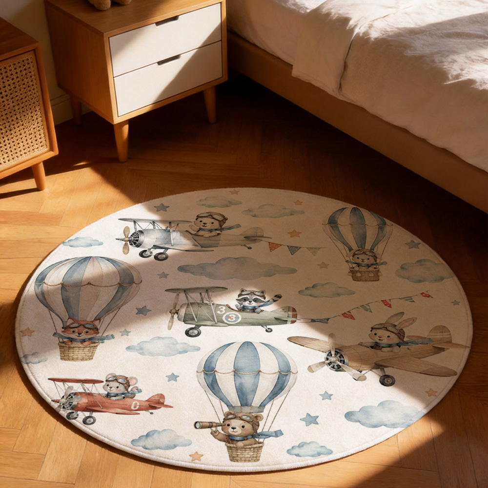 Cute Cartoon Airplane and Hot  - Baby Nursery Hot Air Balloon ulasan dan harga