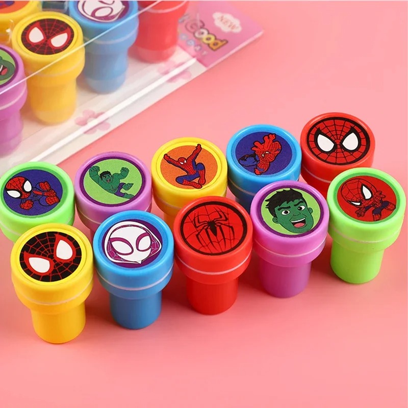 10Pcs/Set Spider--man Cartoon  - Footprint Ink Kit ulasan dan harga
