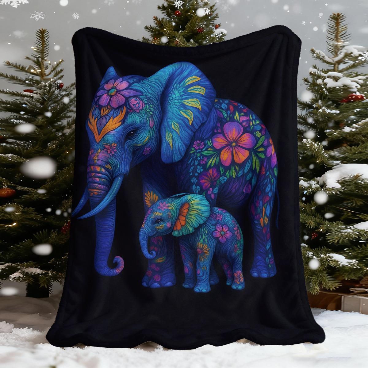 Bohemian Elephant Print Throw  - Baby Nursery In Hospital ulasan dan harga