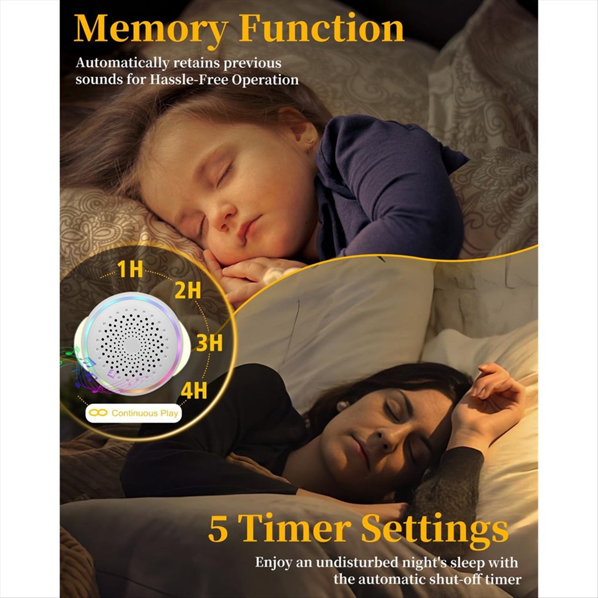 DTC5 White Noise Sound Machine - Baby Sound Machine White ulasan dan harga
