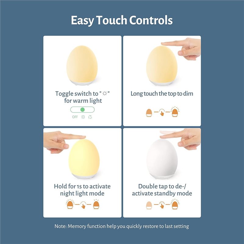 WORTHOWN-Egg Light Baby Night  - Baby Nursery Hours ulasan dan harga