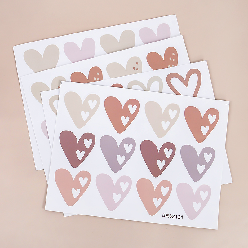 2pcs Lovely Hearts Ins Wall St - Baby Nursery Vinyl Wall Stickers ulasan dan harga