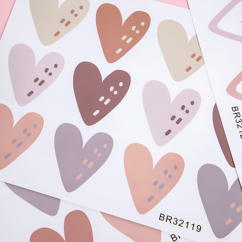 2pcs Lovely Hearts Ins Wall St - Baby Nursery Vinyl Wall Stickers ulasan dan harga