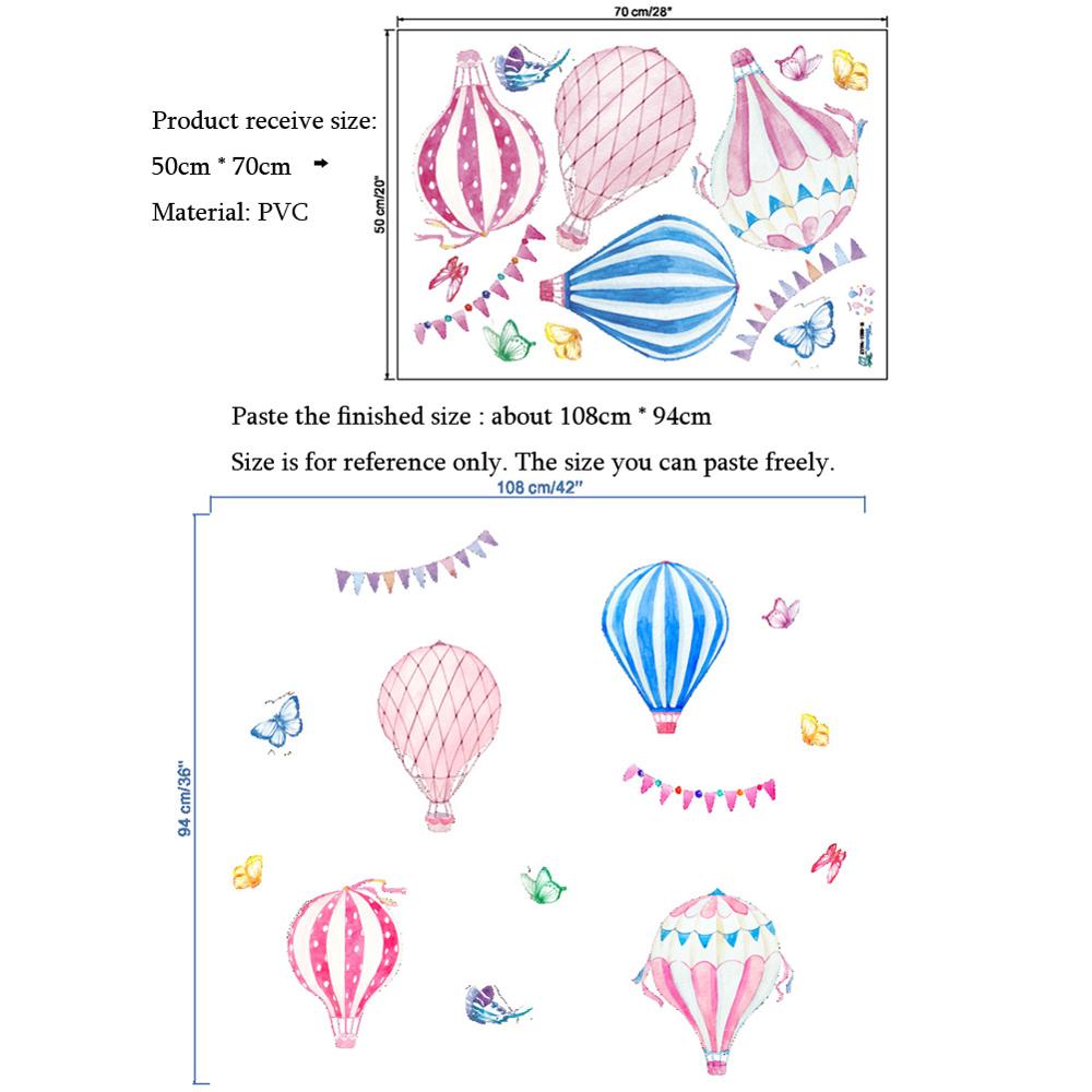 Cartoon Hot Air Balloon Wall S - Baby Nursery Hot Air Balloon ulasan dan harga
