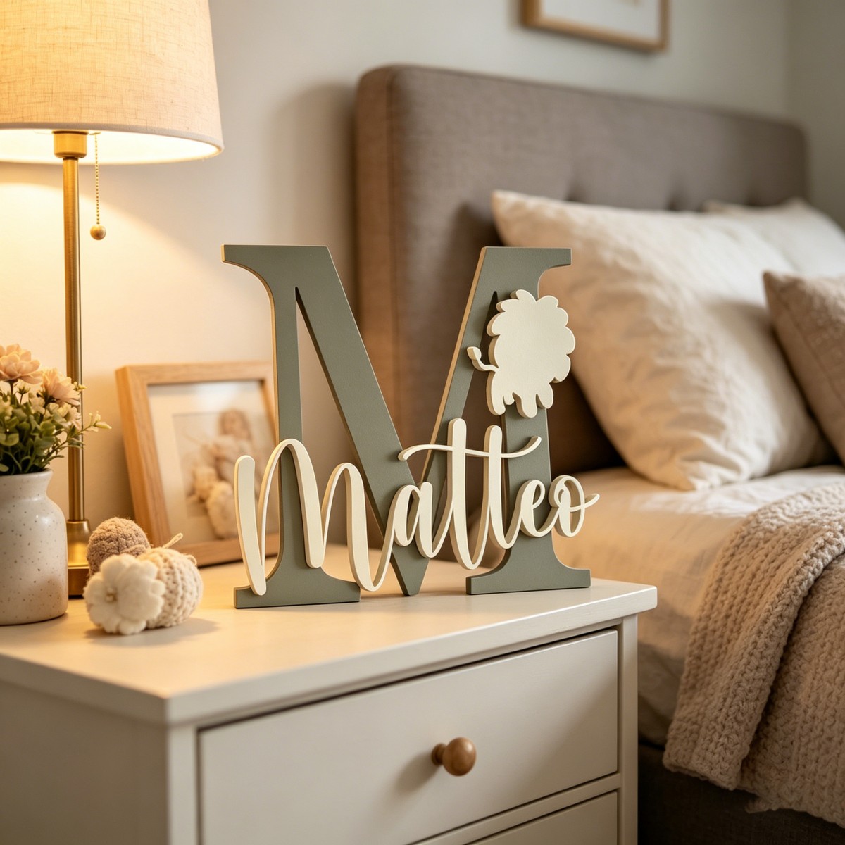 1Pc Custom Lion Name & Initial - Baby Nursery Usa ulasan dan harga