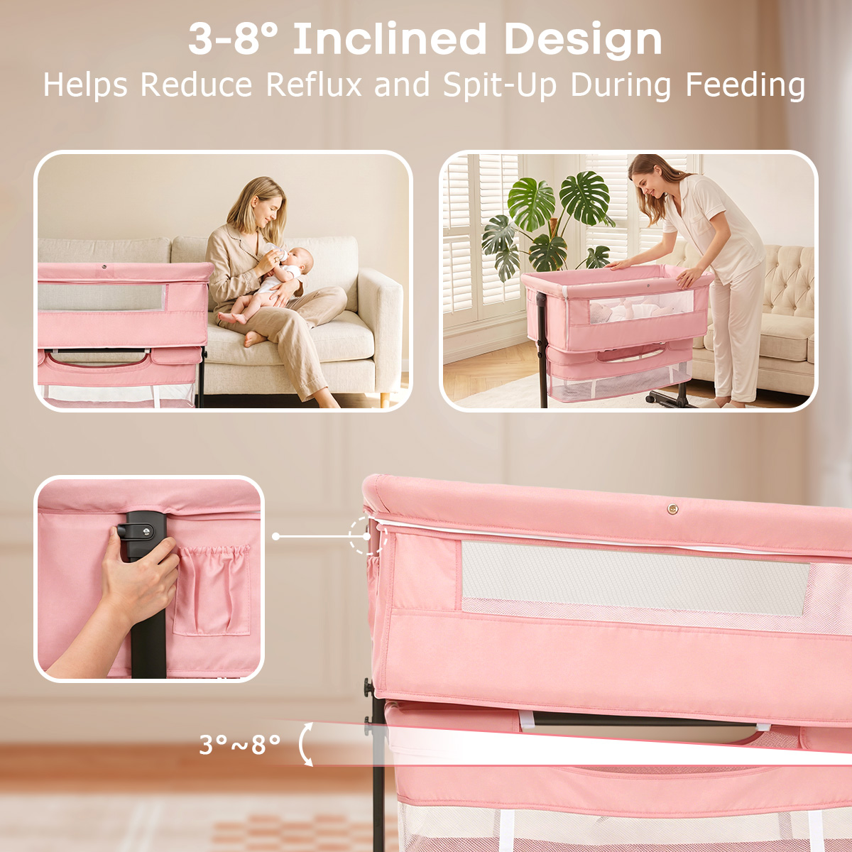 Kmaier Baby Bassinet Bedside S - Bassinet Bedside Sleeper ulasan dan harga