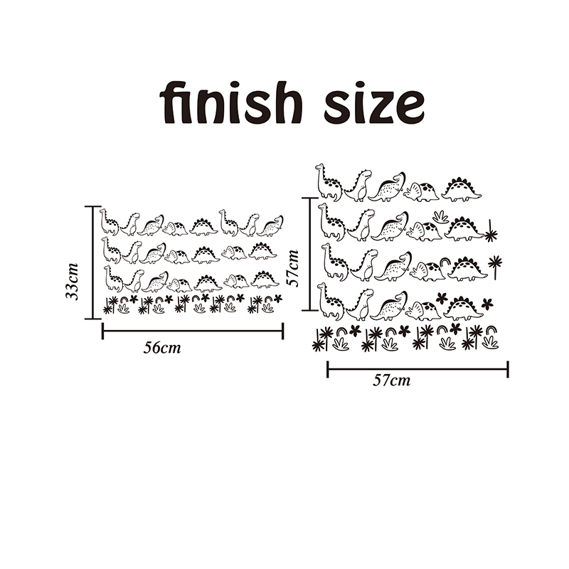 Geometric Dinosaur Tree Rainbo - Baby Nursery Vinyl Wall Stickers ulasan dan harga