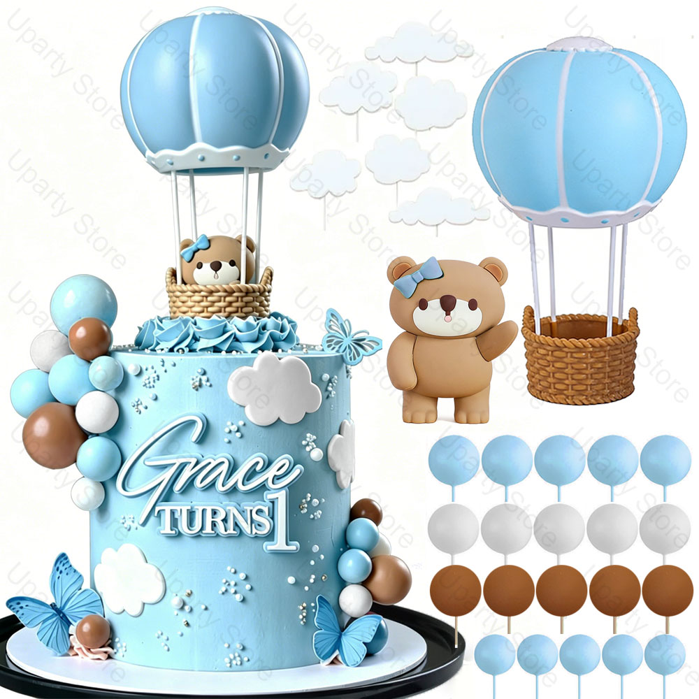 28pcs  Blue Hot Air Balloons C - Baby Nursery Hot Air Balloon ulasan dan harga