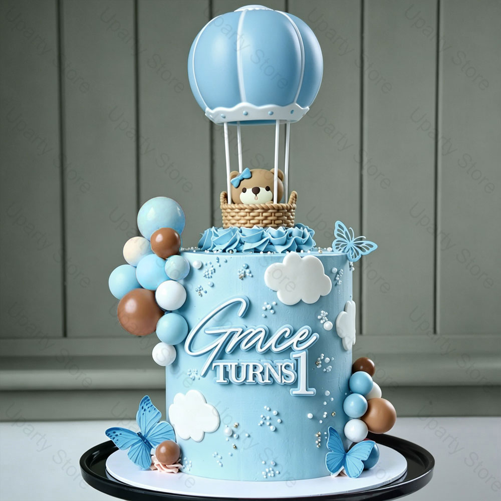 28pcs  Blue Hot Air Balloons C - Baby Nursery Hot Air Balloon ulasan dan harga