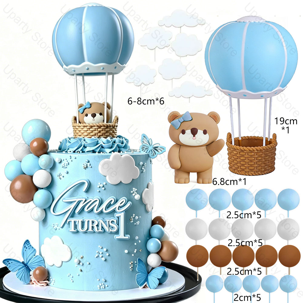 28pcs  Blue Hot Air Balloons C - Baby Nursery Hot Air Balloon ulasan dan harga