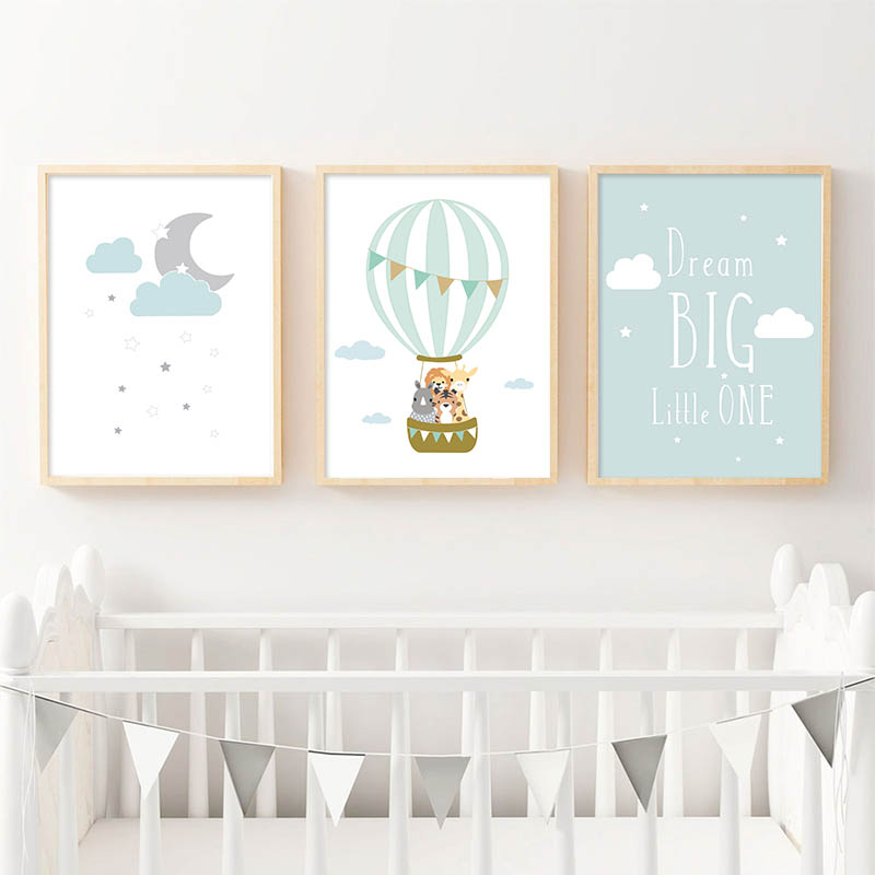 Balloon Moon Nursery Poster Wa - Baby Nursery Quotes Wall Art ulasan dan harga