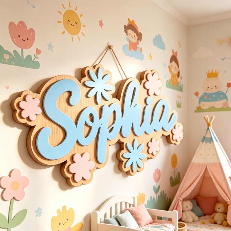 Personalized Floral Themed Nam - Baby Nursery Room ulasan dan harga