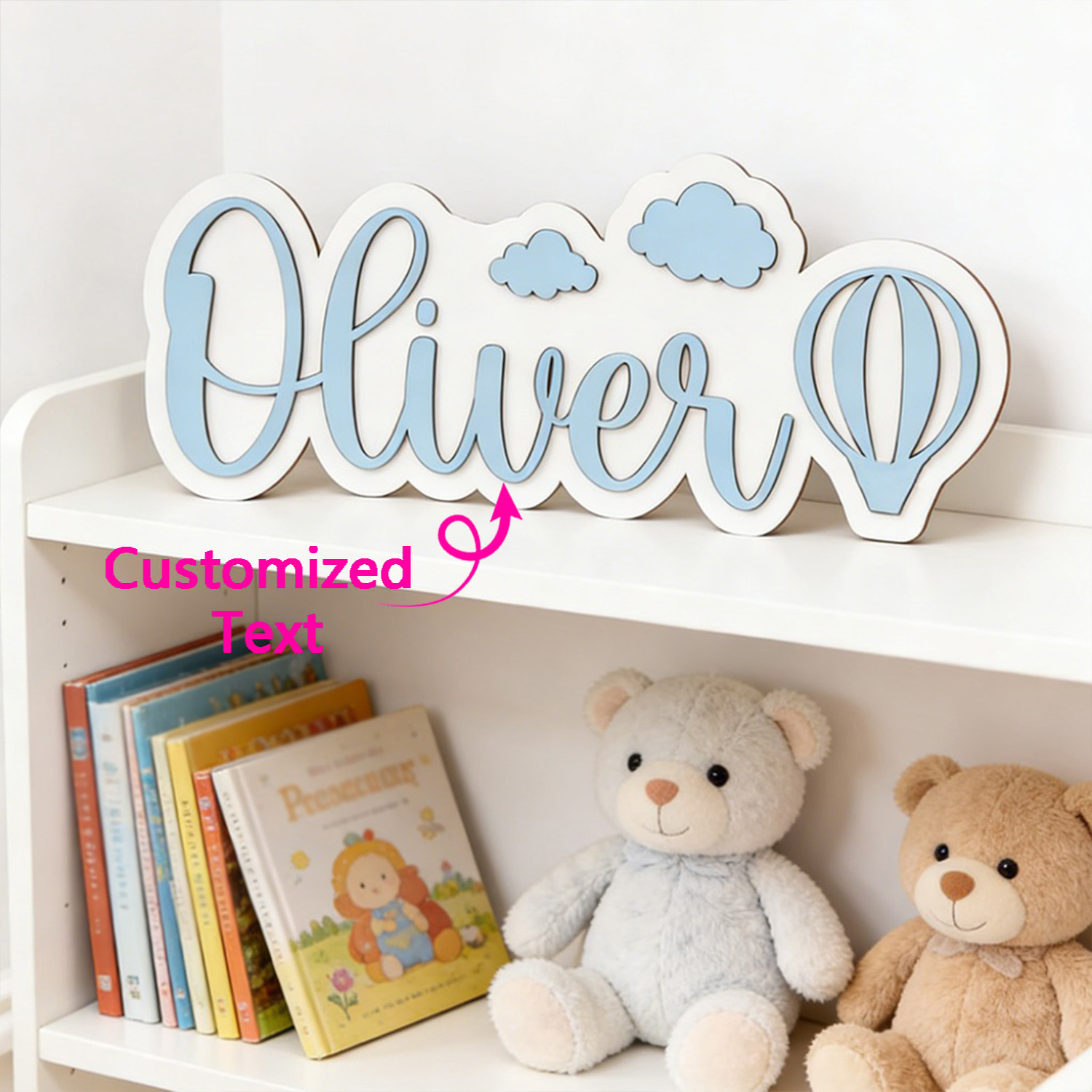 Personalized Hot Air Balloon & - Baby Nursery Room ulasan dan harga