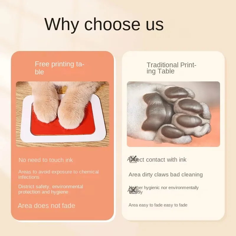 1/2PCS Pet Handprint Footprint - Footprint Ink Kit ulasan dan harga