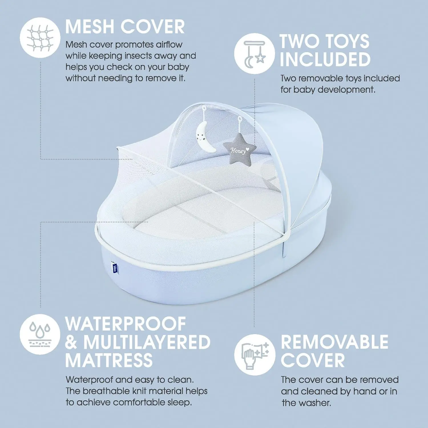 Cunas Para Bebes Multifunciona - Bassinet Bedside Sleeper ulasan dan harga