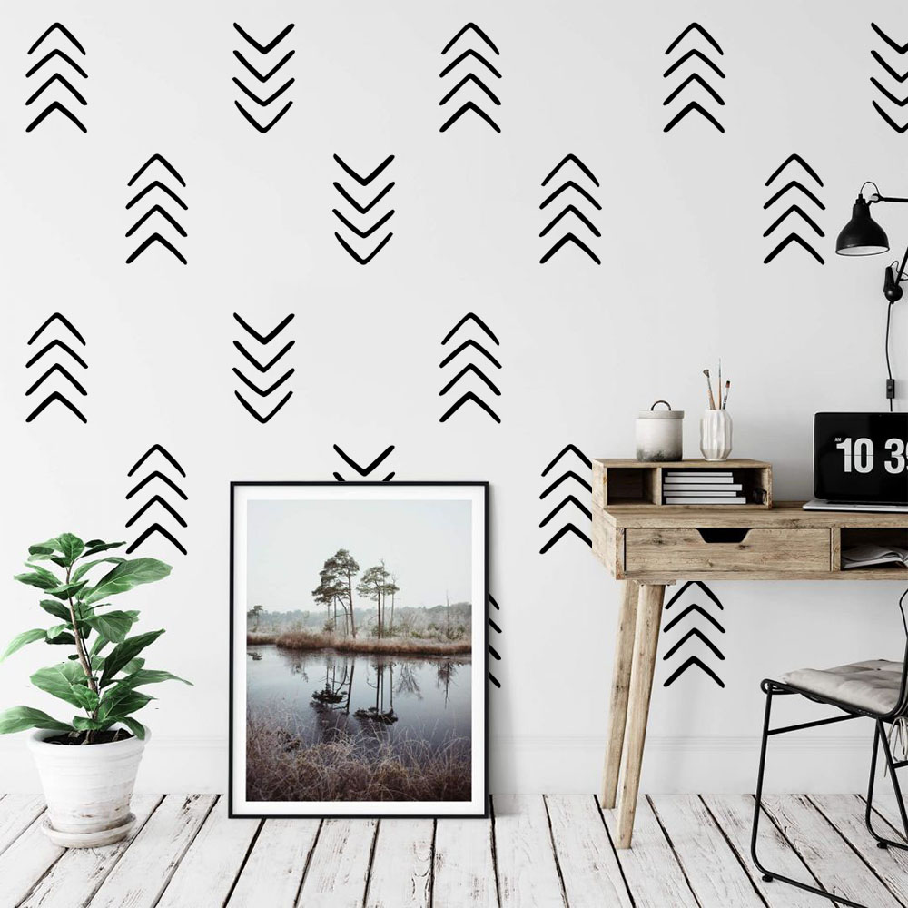28Pcs Geometric Unique Arrow W - Baby Nursery Vinyl Wall Stickers ulasan dan harga